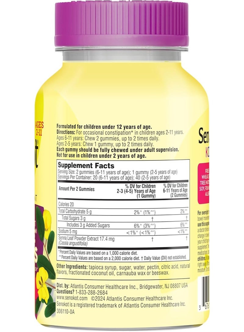 Senokot Kids Mixed Berry Laxative Gummies with Natural Senna – 40 Count - Image 2