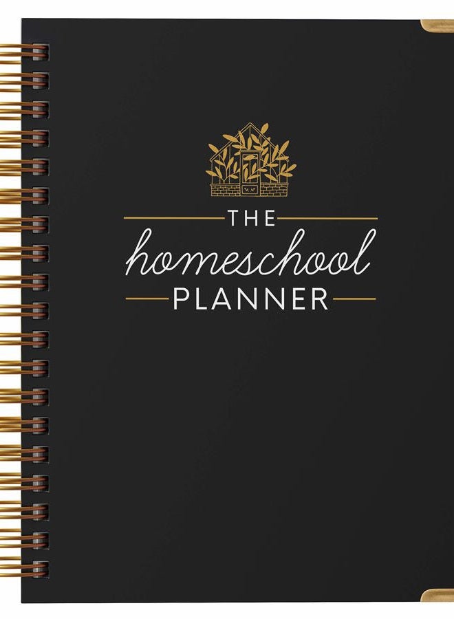 PAPER PEONY PRESS The Homeschool Planner: Beautiful Undated Homeschool Planner with Monthly Tabs | To Do List, Goals, Meal Planning & Academic Tools | Homeschooling, Distance Learning & Family Organizer | Gold Spiral - Image 1