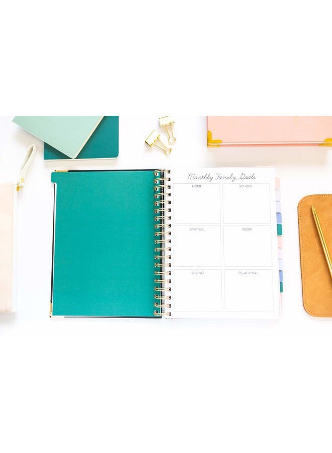 PAPER PEONY PRESS The Homeschool Planner: Beautiful Undated Homeschool Planner with Monthly Tabs | To Do List, Goals, Meal Planning & Academic Tools | Homeschooling, Distance Learning & Family Organizer | Gold Spiral - Image 5