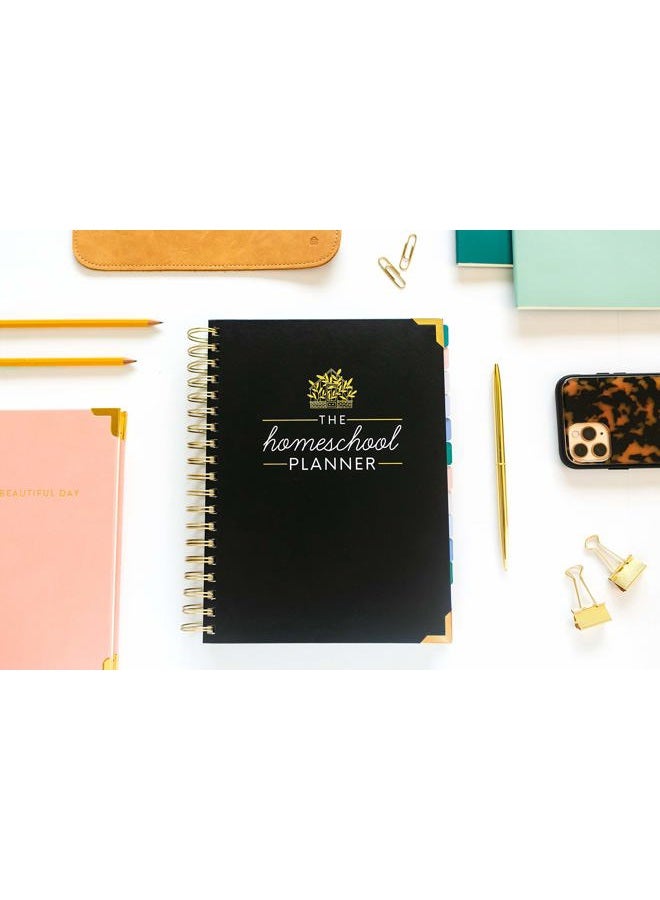 PAPER PEONY PRESS The Homeschool Planner: Beautiful Undated Homeschool Planner with Monthly Tabs | To Do List, Goals, Meal Planning & Academic Tools | Homeschooling, Distance Learning & Family Organizer | Gold Spiral - Image 2