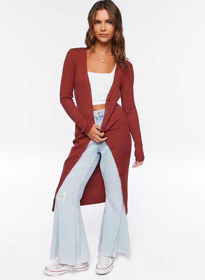 FOREVER 21 Long Ribbed Knit Cardigan - Image 5