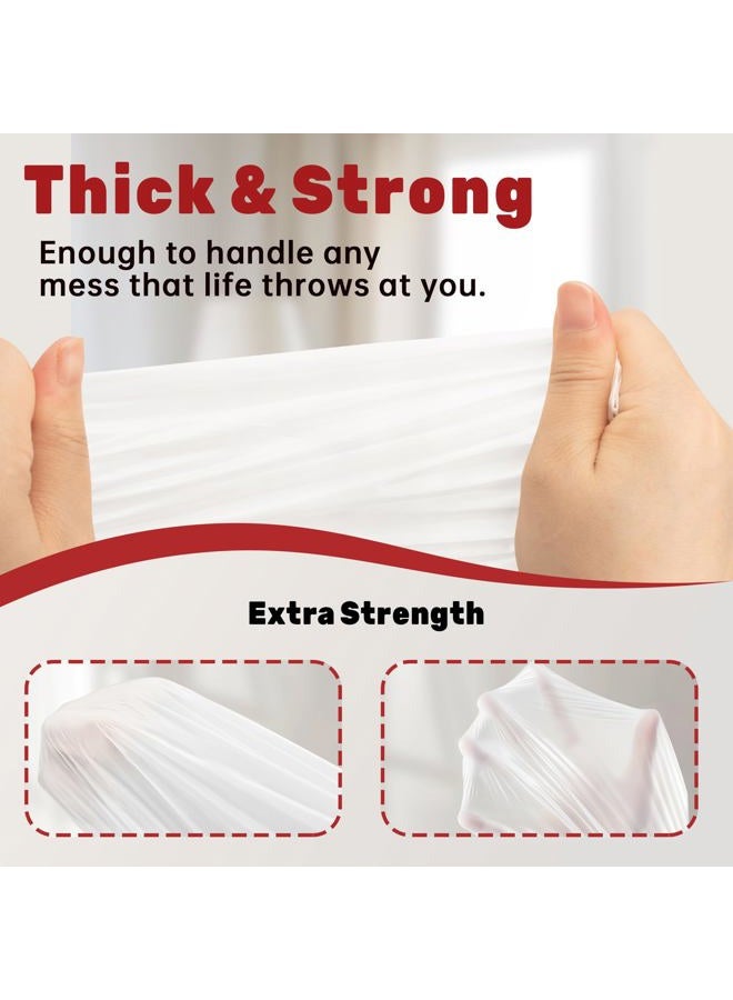 FIXSMITH 13 Gallon Trash Bags Drawstring, 20 Count Garbage Bags 13 Gallon Tall Kitchen,Heavy Duty Trash Bags for Bathroom, Outdoor, Waste Basket and Car, Unscented White Bathroom Garbage bag - Image 3