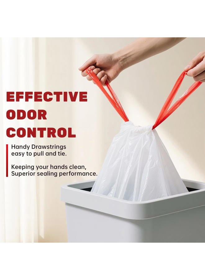 FIXSMITH 13 Gallon Trash Bags Drawstring, 20 Count Garbage Bags 13 Gallon Tall Kitchen,Heavy Duty Trash Bags for Bathroom, Outdoor, Waste Basket and Car, Unscented White Bathroom Garbage bag - Image 4