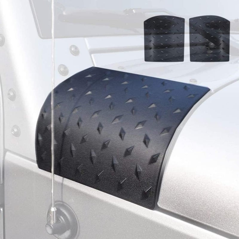 GOHAWKTEQ Black Cowl Body Armor Outer Cowling Cover for Jeep Wrangler JK JKU Unlimited Rubicon Sahara X Off Road Sport Exterior Accessories Parts 2007 2008 2009 2010 2011 2012 2013 2014 2015 2016 2017 G016JP - Image 1