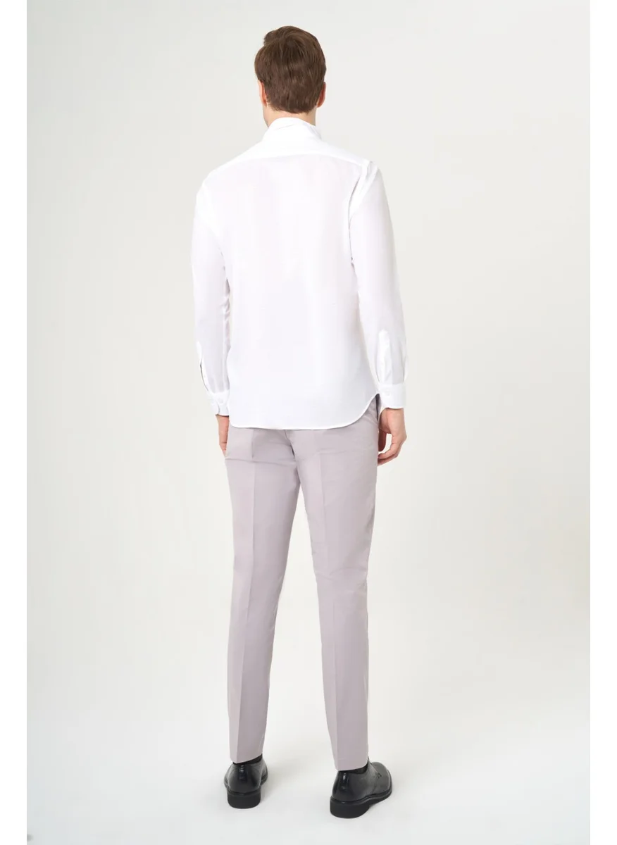 Bisse Men's Regular Fit Long Sleeve Classic Shirt WHITE GM23Y231013_D01