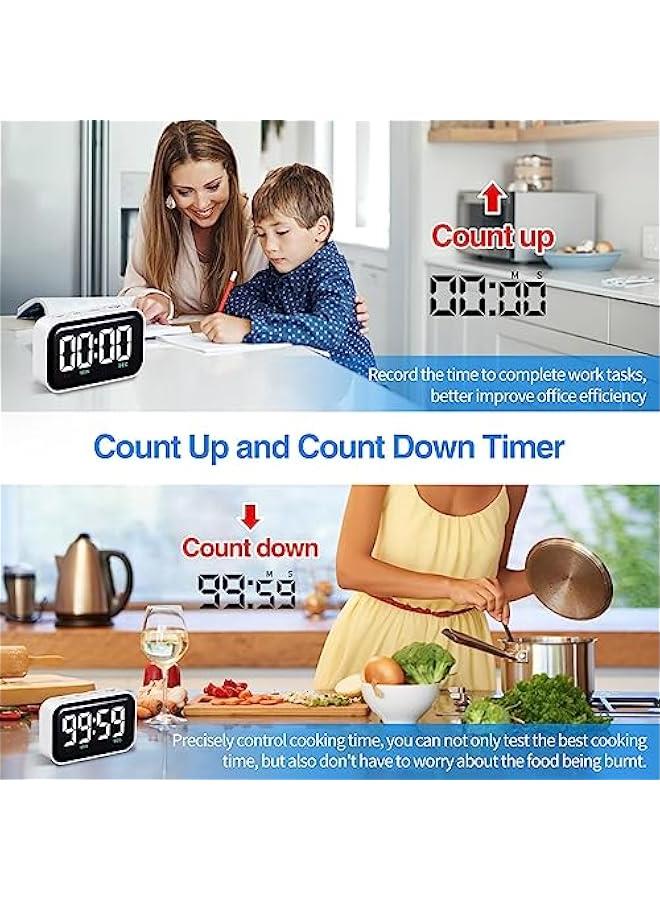 Beauenty Kitchen Timer, for Cooking Count Down/Up Digital, Large Led Display 2 Brightness 3 Volumes for Cooking, Baking, Working, Studying, Lunch Break, Exercising, Yoga, Beauty Treatment, or Gaming  - Image 3