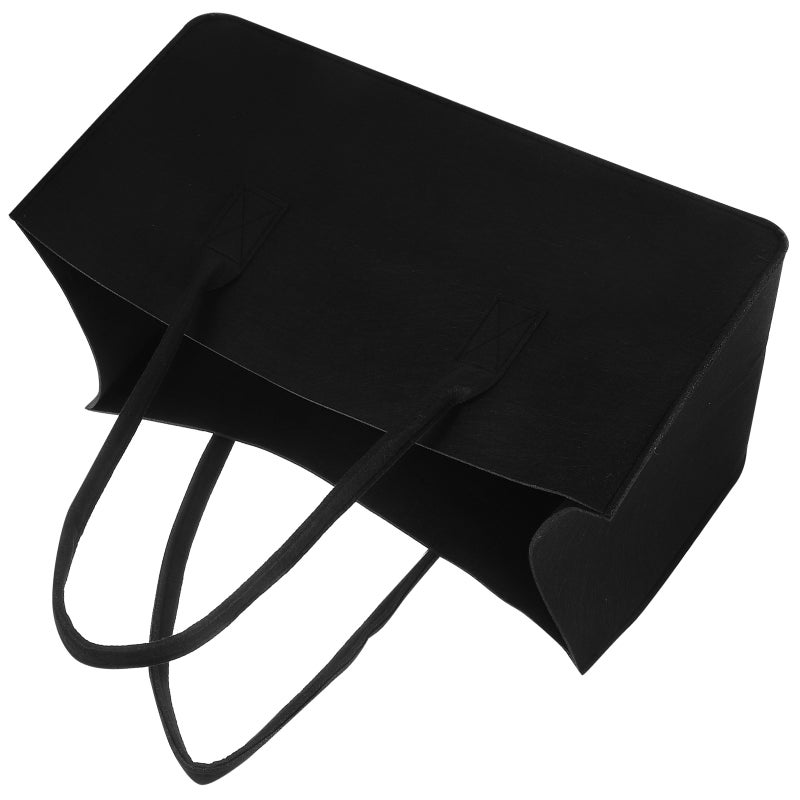 Portable Felt Storage Pouch Firewood Storage Bag (Black Color) - Image 4