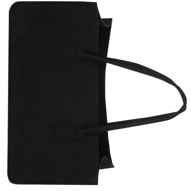 Portable Felt Storage Pouch Firewood Storage Bag (Black Color) - Image 2