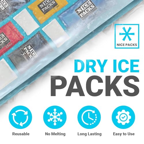 LIVE 2DAY Nice Packs Reusable Dry Ice Packs for Shipping Frozen Food, Coolers, Lunch Boxes - Flexible and Long Lasting (10 Mini Sheets) - Image 2