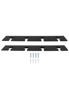 2Pcs Wall Mounted Acrylic Wine Glass Holder Space Saving Stemware Hanging Rack Under Cabinet Wine Glass Rack for 8 Stemmed Glasses Black