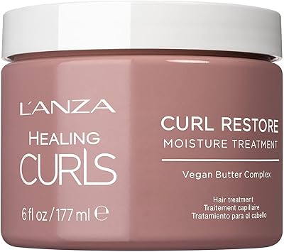 LANZA علاج ترميم التجاعيد من LANZA لترطيب الشعر المجعد - كريم تحديد التجاعيد المرطب المكثف - لتقليل التجاعيد وحماية من الحرارة - خالي من الكبريتات وخالي من البارابين - 177 مل - Image 1