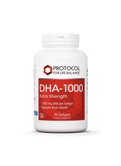 Protocol For Life Balance Dha 1000 Mg Extra Strength Supports Brain Health Cognitive Function Nervous System Retina And Eye Strength 90 Softgels  - Image 1