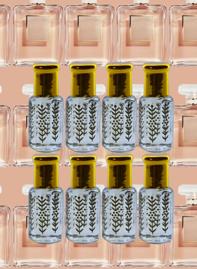 8 قطع زيت عطري كوكو مادموزيل نسائي الشفاف الأصلي 6مل