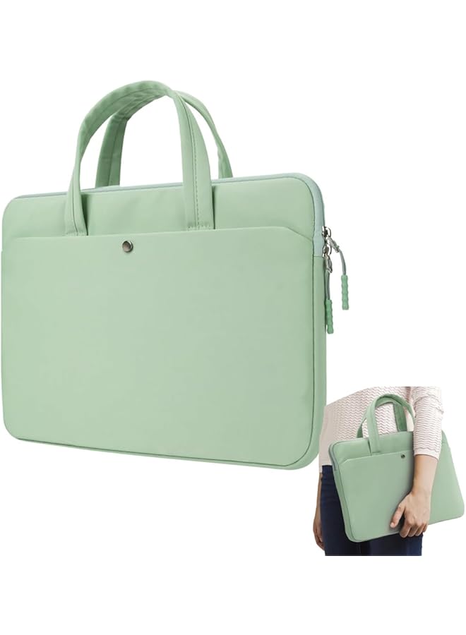 Protective Laptop Sleeve, Slim, Lightweight Case for 14” MacBook Pro/Chromebook/Surface Laptop, Waterproof, Shockproof, with Front Pocket Handle (Green 14.6 Inch)