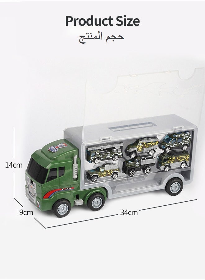 Golivn - 6PCS Dinosaur Truck for Kids,Dinosaur Car Vehicles Transport Carrier Truck, Mini Dino car Playset Toys Truck Toys for children 3-5 Years - Image 1