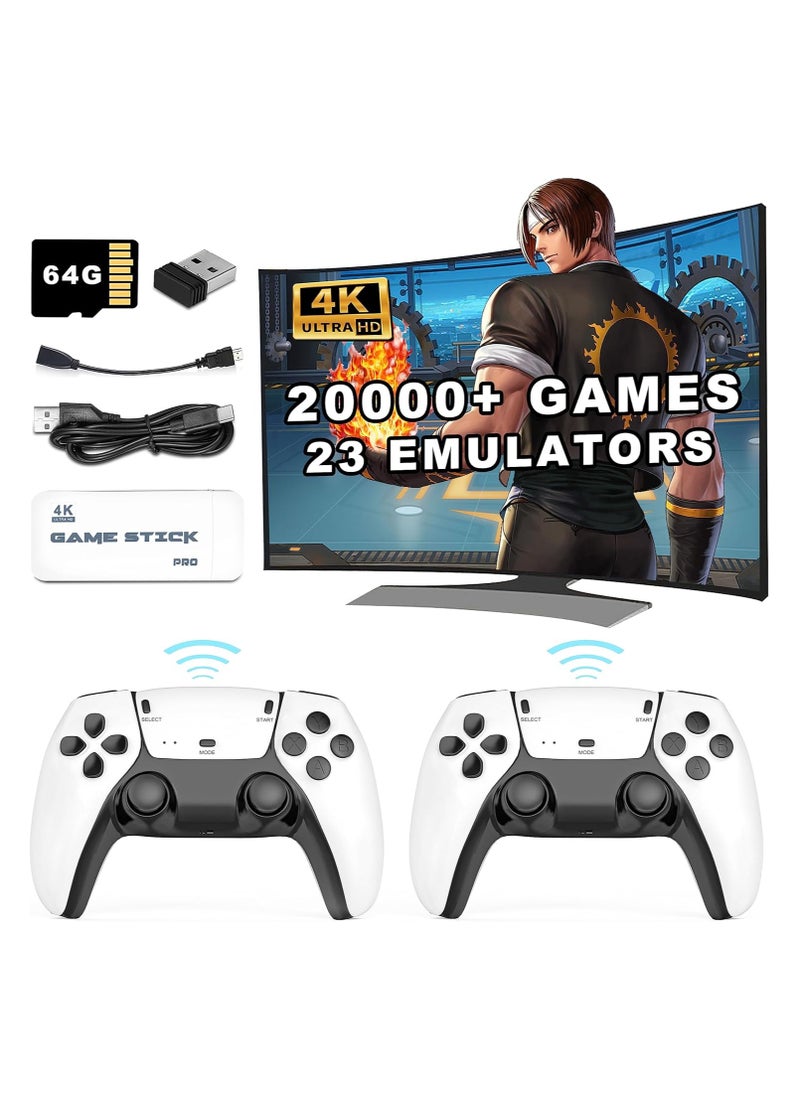 Generic - M15 20000+ Games Wireless Retro Game Stick, Vintage Game Stick HD Output System Built-in 23 Emulators Plug and Play Video Game Consoles with 2.4G Wireless Controllers,64GB TF Card for All Ages - Image 1