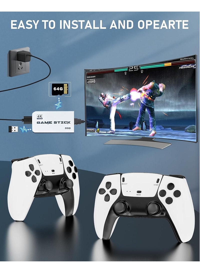 Generic - M15 20000+ Games Wireless Retro Game Stick, Vintage Game Stick HD Output System Built-in 23 Emulators Plug and Play Video Game Consoles with 2.4G Wireless Controllers,64GB TF Card for All Ages - Image 1