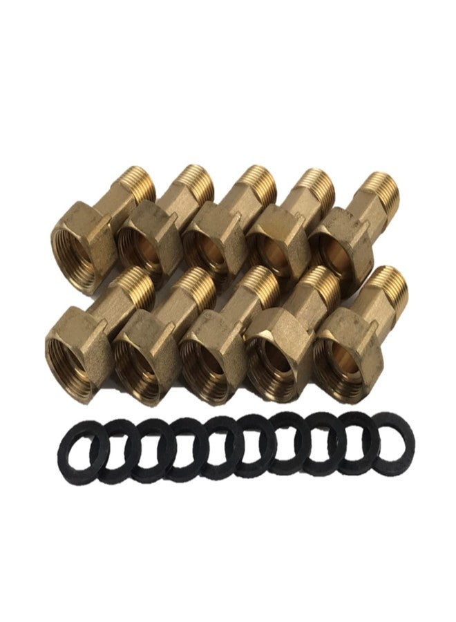 DAE C-75 10 pcs 3/4" Water Meter Coupling, 3/4" Male NPT, 1" Female NPSM - Image 1