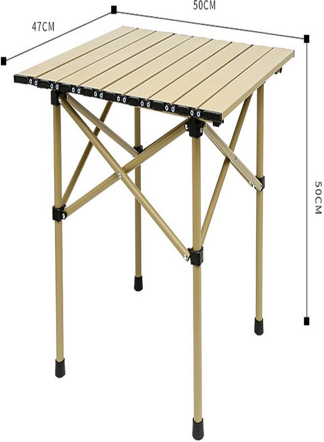 Generic Portable Camping Table Ultralight Aluminum Camp Table with Storage Bag Folding Beach Table for Camping Hiking Backpacking Outdoor Picnic - Image 2