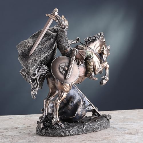 Veronese Design 10 3/8 Inch Viking Warrior Horse Mount Sculpture Cold Cast Resin Bronze Finish Statue - Image 5
