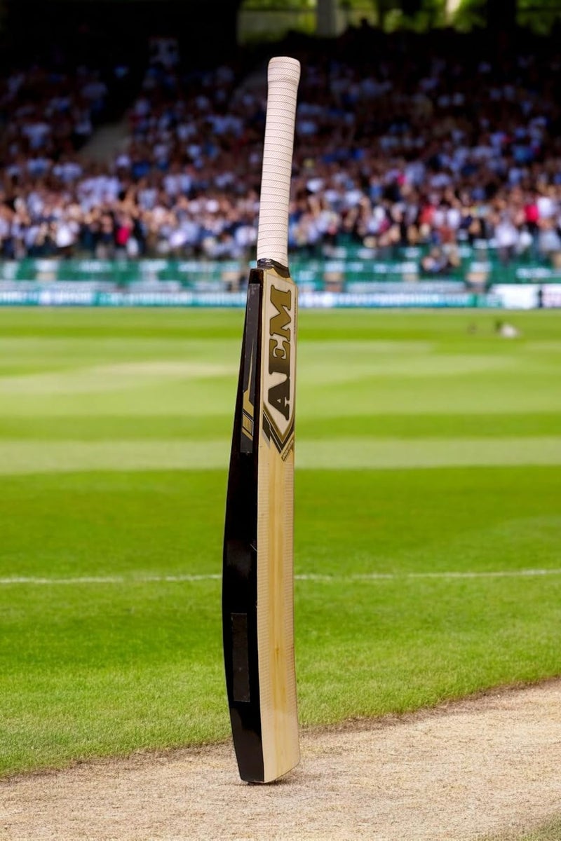 AEM Black Painted Scoop Design Kashmir Willow Cricket Bat (Size : 35 | Double Blade) - Image 2