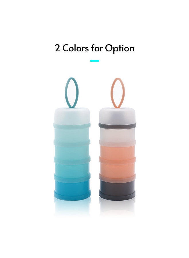 Generic - Portable 4-Layer Baby Formula Dispenser Travel Baby Milk Powder Container with Carry Handle Storage Container for Snacks Nuts Candy - Image 1