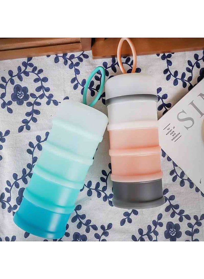 Generic - Portable 4-Layer Baby Formula Dispenser Travel Baby Milk Powder Container with Carry Handle Storage Container for Snacks Nuts Candy - Image 1