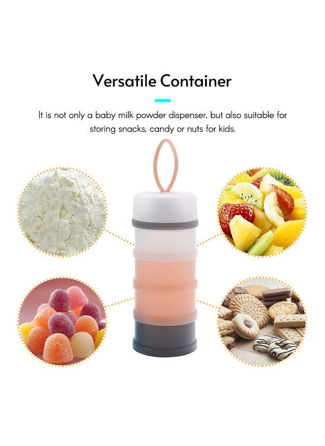 Generic - Portable 4-Layer Baby Formula Dispenser Travel Baby Milk Powder Container with Carry Handle Storage Container for Snacks Nuts Candy - Image 1