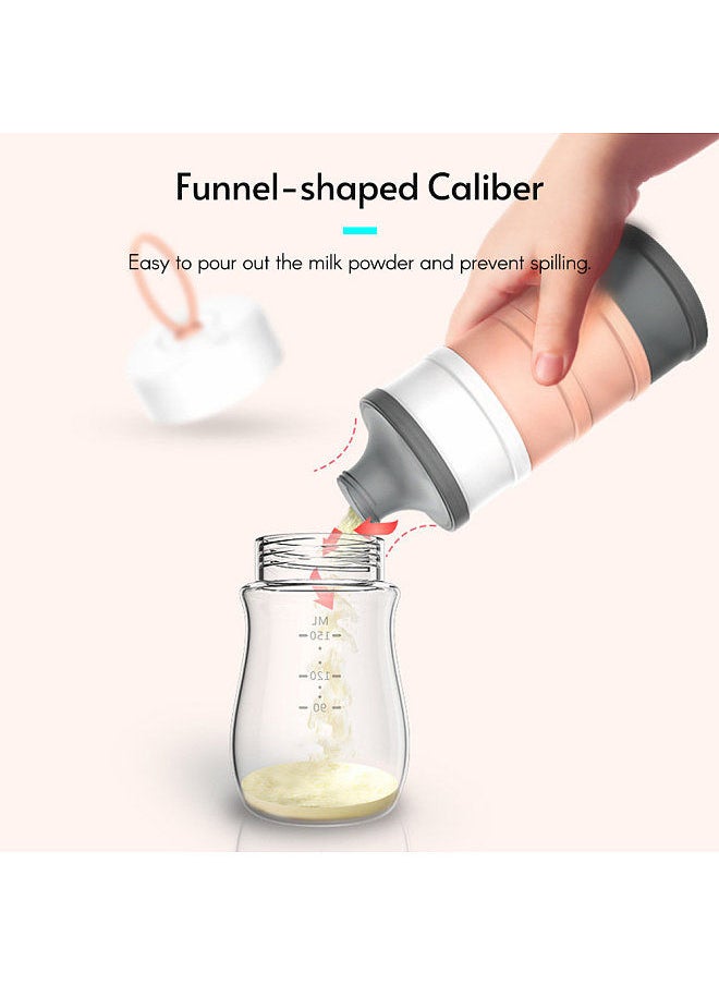 Generic - Portable 4-Layer Baby Formula Dispenser Travel Baby Milk Powder Container with Carry Handle Storage Container for Snacks Nuts Candy - Image 1