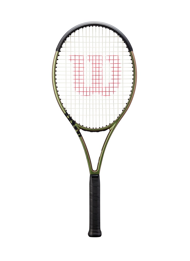 Wilson - Blade 100L V8 Tennis Racket, 16x19, Adults, Intermediate/ Advanced - Green/ Bronze/ Black - Image 1