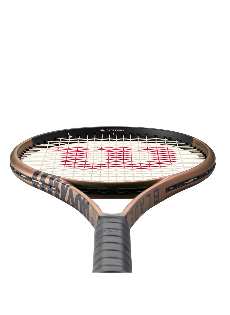 Wilson - Blade 100L V8 Tennis Racket, 16x19, Adults, Intermediate/ Advanced - Green/ Bronze/ Black - Image 1