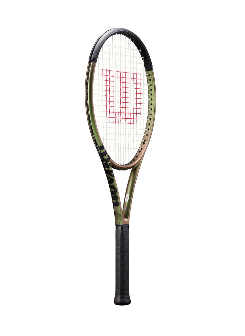 Wilson - Blade 100L V8 Tennis Racket, 16x19, Adults, Intermediate/ Advanced - Green/ Bronze/ Black - Image 1