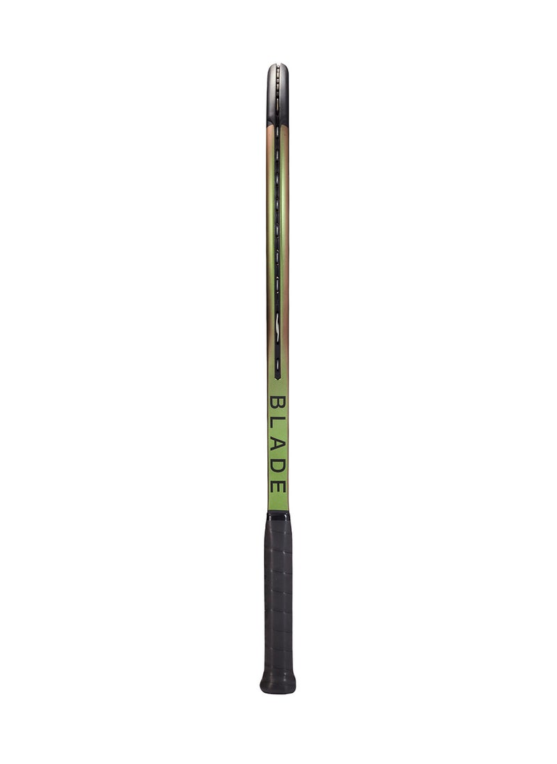 Wilson - Blade 100L V8 Tennis Racket, 16x19, Adults, Intermediate/ Advanced - Green/ Bronze/ Black - Image 1