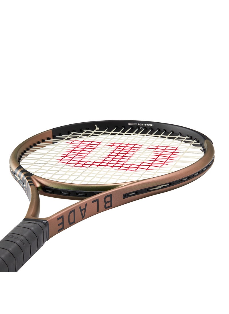 Wilson - Blade 100L V8 Tennis Racket, 16x19, Adults, Intermediate/ Advanced - Green/ Bronze/ Black - Image 1