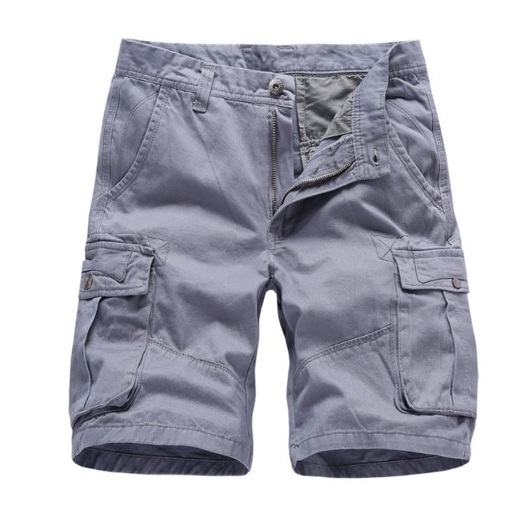 Summer Mens Pants Workwear Short Pants Mens Loose Sports Pants Mens Cross-border Pants Multi-pocket Casual Pants Black  - Image 2
