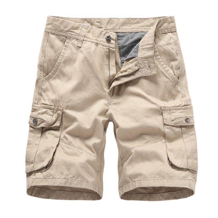 Summer Mens Pants Workwear Short Pants Mens Loose Sports Pants Mens Cross-border Pants Multi-pocket Casual Pants Black  - Image 3
