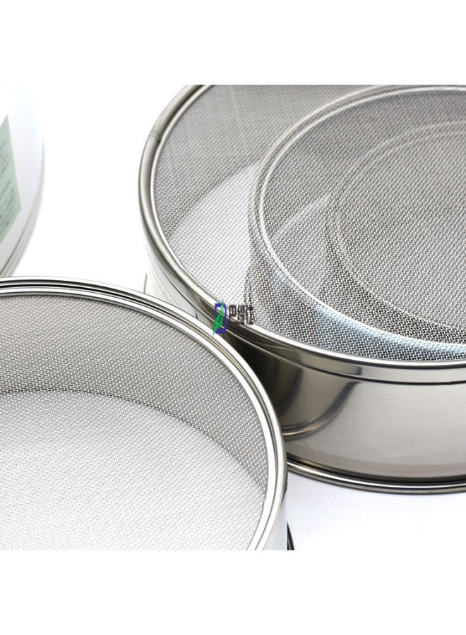 304 Stainless Steel Flour Sieve Ultra-fine Filter Screen Sieve Handheld 30 Mesh Screen Flour Sieve Sugar Powder Leakage Sieve-Specifications:18cm * 30 Mesh
