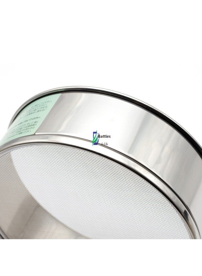 304 Stainless Steel Flour Sieve Ultra-fine Filter Screen Sieve Handheld 30 Mesh Screen Flour Sieve Sugar Powder Leakage Sieve-Specifications:18cm * 30 Mesh