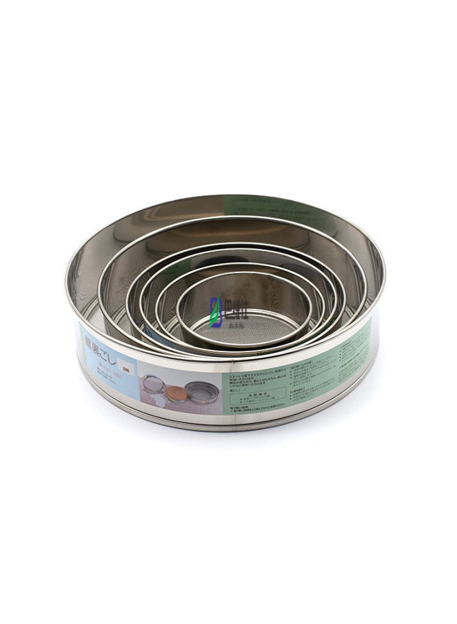 304 Stainless Steel Flour Sieve Ultra-fine Filter Screen Sieve Handheld 30 Mesh Screen Flour Sieve Sugar Powder Leakage Sieve-Specifications:18cm * 30 Mesh