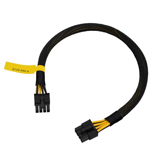 COMeap GPU Power Cable for Dell PowerEdge R720 720XD R730, 15.35-inch, Powering NVIDIA Tesla K80/M40/M60/P40/P100/170hx cmp Graphics Cards, 8 Pin Male to 8 Pin Male PCIe, Black, Sealed Anti-static Bag - Image 1