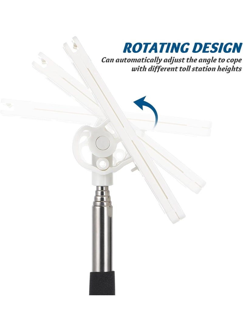 Meetion Telescopics Card Holder, 2PCS Telescopics Rod Card Holder Vehicle Parking Swiping Stick Reacher Grabber Tool Contactless Payment for Car Parking Contactless Payment Rod Tool - Image 3