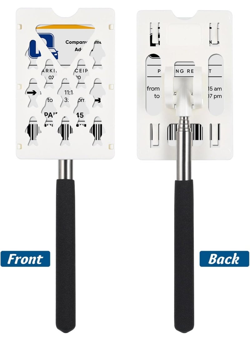 Meetion Telescopics Card Holder, 2PCS Telescopics Rod Card Holder Vehicle Parking Swiping Stick Reacher Grabber Tool Contactless Payment for Car Parking Contactless Payment Rod Tool - Image 5