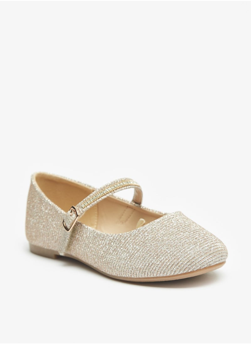Flora Bella By Shoexpress - Girls Embellished Round Toe Ballerina Shoes With Buckle Closure By Shoexpress - Image 1