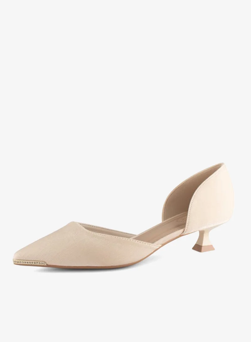 فينتشي مضخات نسائية مدببة إصبع القدم متوسط الكعب