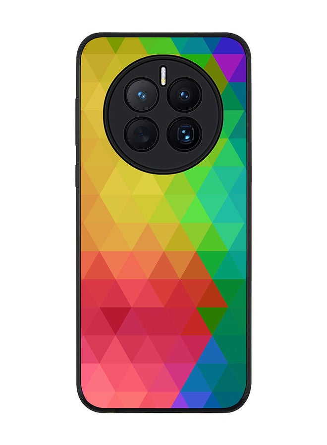 Stylizedd Rugged Black edge case for Huawei Mate 50 Slim fit Soft Case Flexible Rubber Edges Anti Drop TPU Gel Thin Cover - Tropical Prism - Image 1