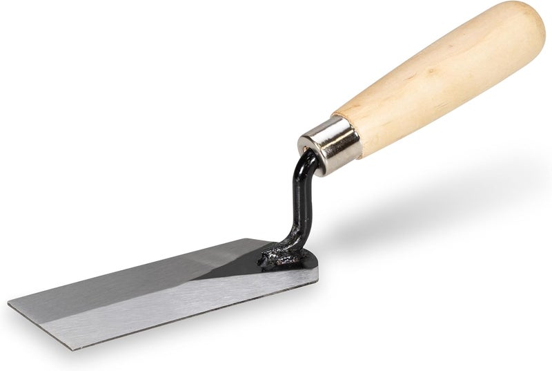 MARSHALLTOWN QLT Masonry Margin Trowel, 5 by 1 1/2 Inch Carbon Steel Blade, Wood Handle, Concrete, 934 - Image 1