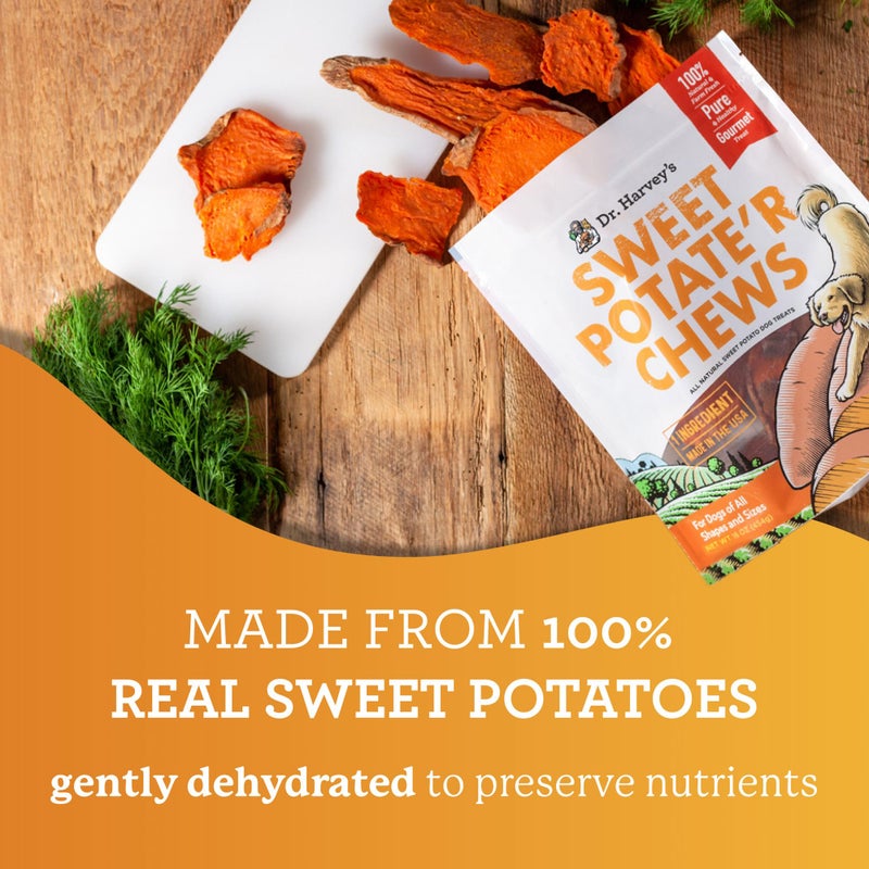 Dr. Harvey's Sweet Potate'r Chews - Natural Sweet Potato Treat for Dogs (16 ounces) - Image 4