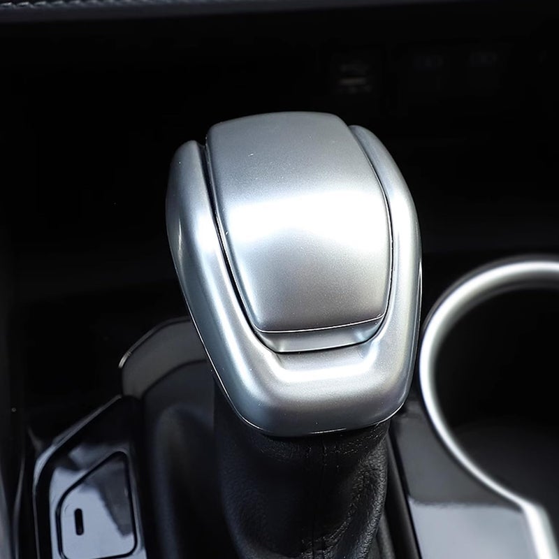 Hyorabyn إكسسوارات سيارة مناسبة لتويوتا هايلاندر 2020~2023 وتويوتا RAV4 2019-2023 غطاء رأس مقبض ذراع تغيير السرعات ABS فضي - Image 4