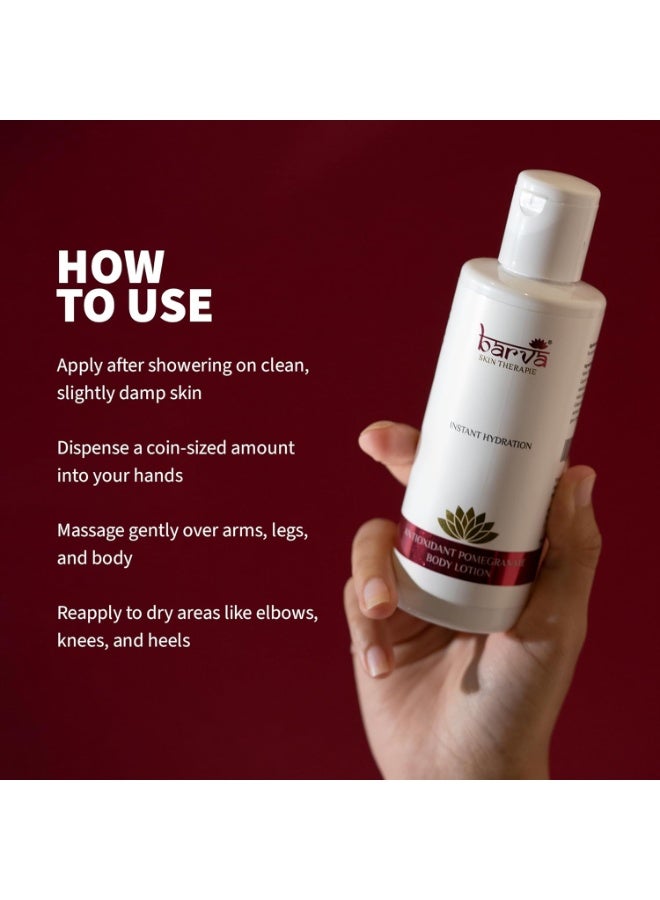 Barva Antioxidant Pomegranate Body Lotion for Deep Nourishment with Clarified Butter, Kokum Butter & Aloe Vera, 200 ml - Image 3