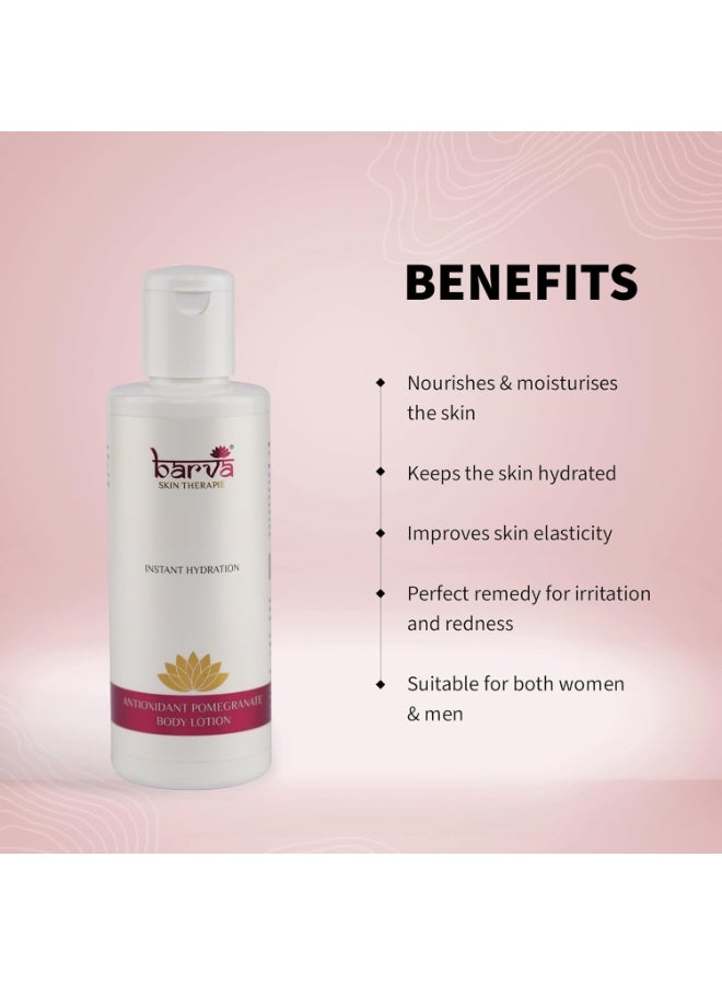 Barva Antioxidant Pomegranate Body Lotion for Deep Nourishment with Clarified Butter, Kokum Butter & Aloe Vera, 200 ml - Image 2